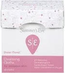 Summer's Eve Cleansing Cloths, for Sensitive Skin, Sheer Floral, 5 in 1 - 16 cloths