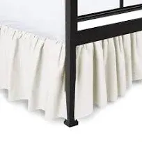 Ruffled Bed Skirt with Split Corners - White, Queen, 18 Inch Drop Bedskirt Expertise Tailored fit Wrinkle Free Dust Ruffled Bed Skirt (Available in All Bed Sizes and 10 Colors)