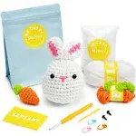 Crochet Kits for Beginners - All-in-One Stuffed Animal Knitting Sets - Bunny