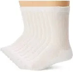 Medipeds Mens Diabetic Extra Wide Non-Binding Top Crew Socks, White, Size 9.0, Gold