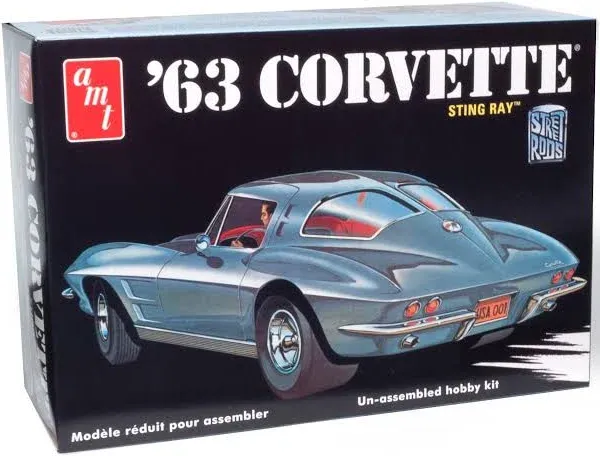 AMT 1963 Chevy Corvette Sting Ray Split-Window Coupe Street Rod  861 - 1/25 *NIB