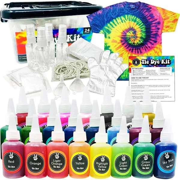 Premium Tie Dye Kit DIY Tie Dye Kits for Adults Fabric Shirt Decorating Tye Dye