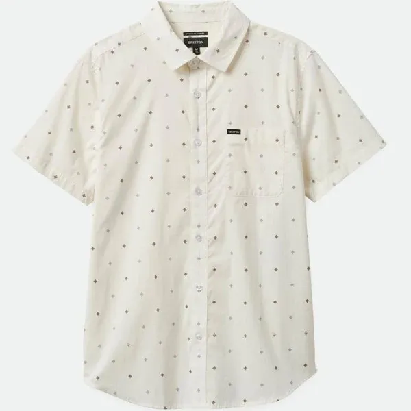 Brixton Men's Charter Print Short Sleeve Woven Button Up Shirt