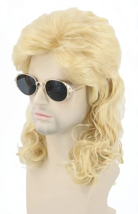 80s Punk Rocker Curly Mullet Wig