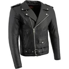 Milwaukee Leather Men's The Legend Classic Police Style Motorcycle Jacket