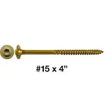 #15 Construction Lag Screw Exterior Coated Torx/Star Drive Heavy Duty 