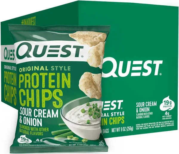 Quest Protein Chips Sour Cream & Onion 8 Bags