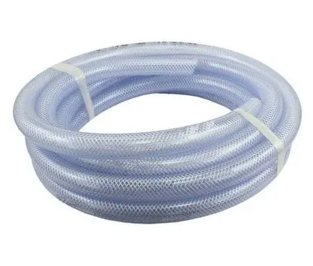 Duda Energy ID High Pressure Braided Clear Flexible PVC Tubing Heavy Duty UV Chemical Resistant Vinyl Hose