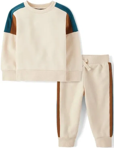 The Children's Place baby boys Sweatshirt and Sweatpant 2 Piece Outfit