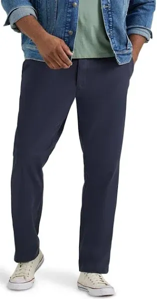 Lee Big Men's & Tall Extreme Motion Flat Front Relaxed Taper Pant