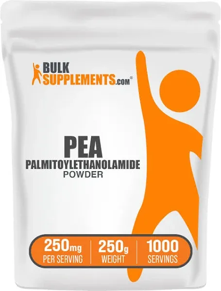 BulkSupplements.com Palmitoylethanolamide Powder - Pea Supplement, Palmitoylethanolamide 250mg - Immmune Support, Gluten Free, 250mg per Serving, 1kg (2.2 lbs) (Pack of 1)