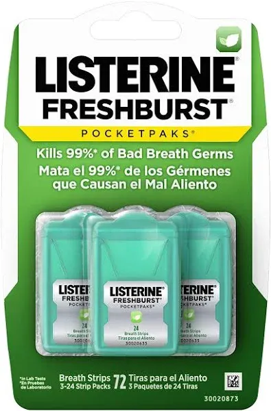 Listerine Freshburst Breath Strips Pocketpaks