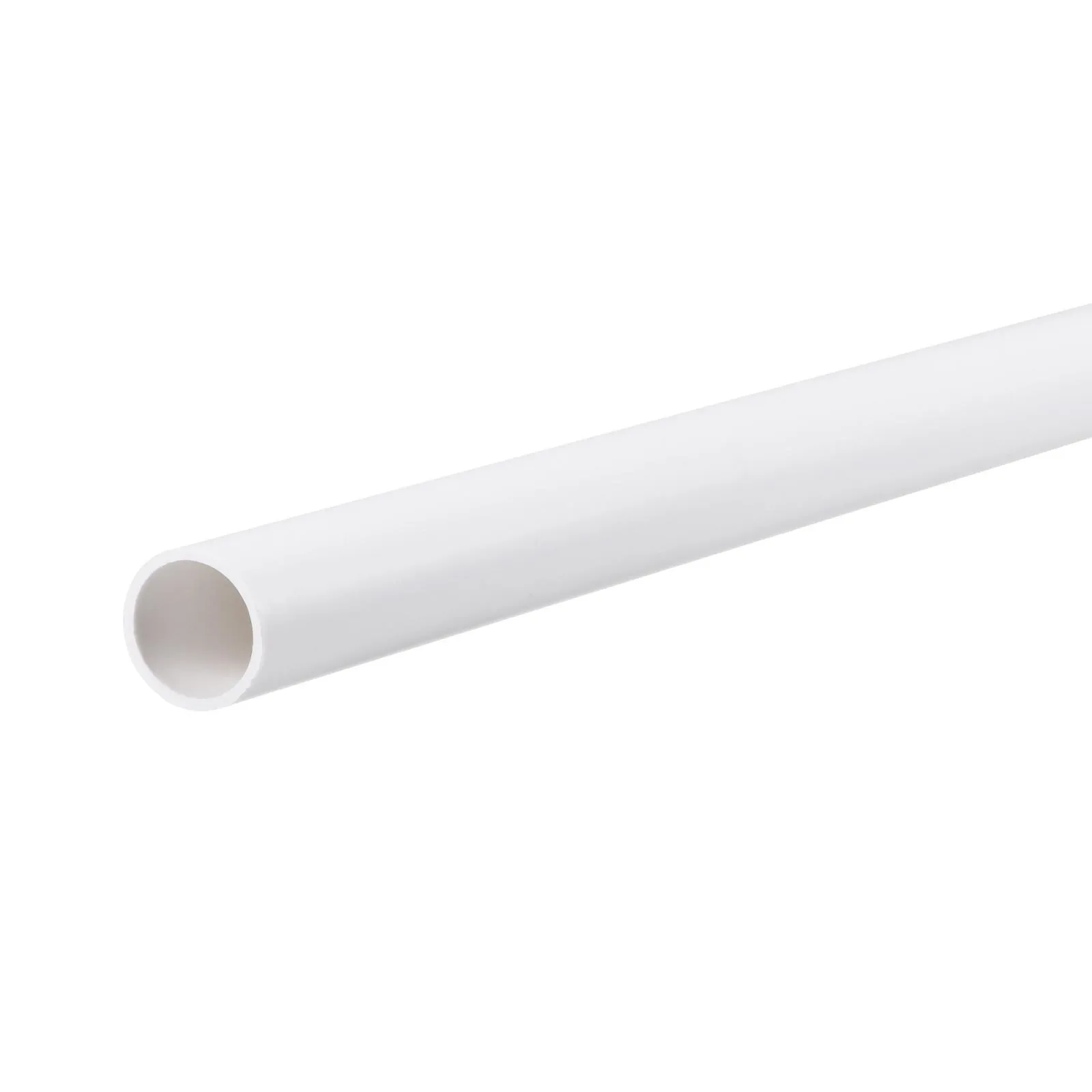 PVC Pipe Round Rigid Plastic Tube 10mm ID 12mm OD 500mm White 