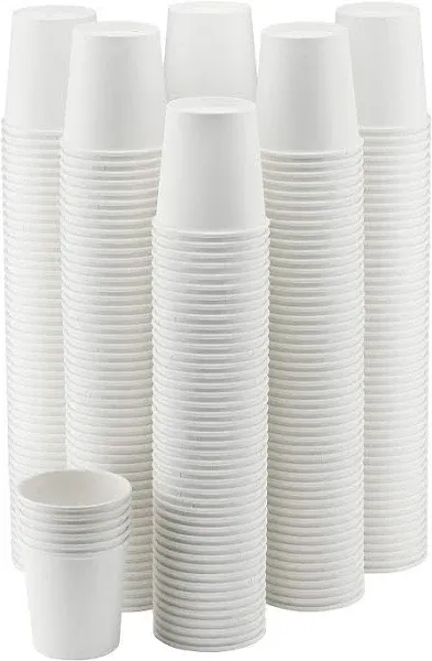 NYHI 300-Pack 8 oz. White Paper Disposable Cups