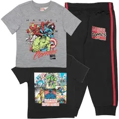 Marvel Comics Avengers and Spider-Man Boys 3-Piece Pants Set