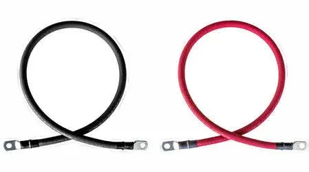 Gauge Black and Red Pure Copper Battery Cable Wire with Lug Connector Ring Terminals