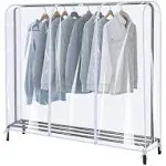 Garment Rack Cover,6Ft Transparent PEVA Clothing Rack COVER ONLY, Clear Clothes dustproof Waterproof Cover