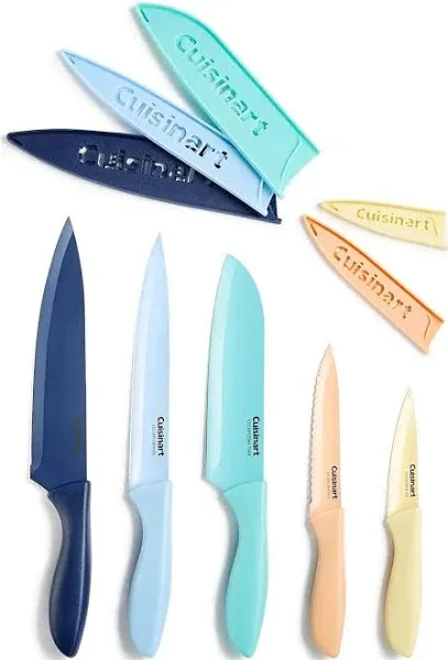 Stainless Steel 10 Piece Ceramic Coated Ombre Knife Set