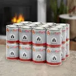 Real Flame Gel Fuel 24 Pack Fire Cans Indoor/Outdoor Fireplace 