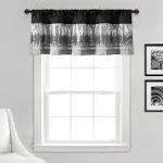 Lush Decor Night Sky Valance, Single, 52" W x 18" L, Black & Gray - Sequin Curtain - Sparkle & Color Block - Kitchen Curtain Valance - Modern Glam Decor - Bathroom Or Kitchen Valance For Windows