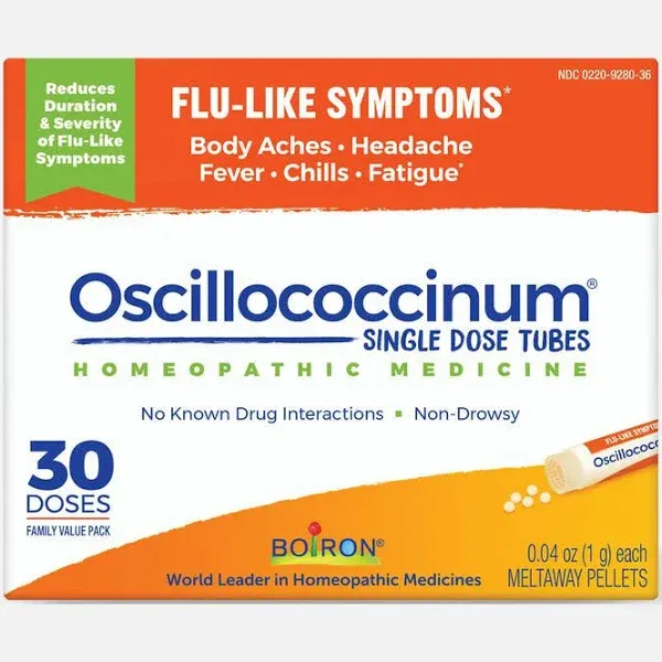 Boiron Oscillococcinu<wbr/>m Homeopathic Remedy Cold Flu Relief