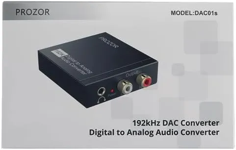 192KHz Digital to Analog Audio Converter DAC Digital SPDIF Optical to Analog ...