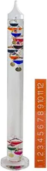 SP Bel-Art, H-B DURAC Galileo Thermometer; 18 to 26C (64 to 80F), 5 Spheres, 13 in. (B62000-0600)