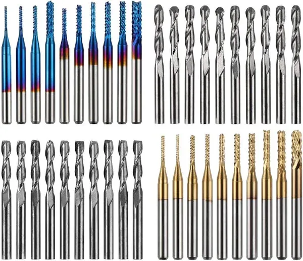 Genmitsu 40pcs End Mills CNC Router Bits