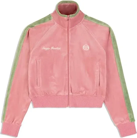 Sergio Tacchini Miss Carlotta Velour Track Jacket - Wild Rose