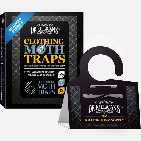 Dr. Killigans Premium Clothing Moth Traps with Pheromones Advanced 6-Pack