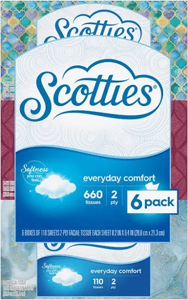 Scotties Everyday Comfort Facial Tissue (4 x 64 ct)