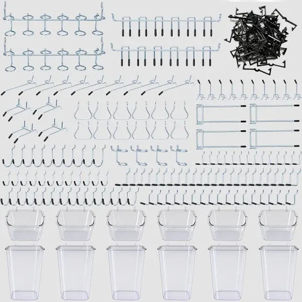 Daanxw 248PCS Pegboard Accessories Organizer Kit, Pegboard Bins, Pegboard Set fo