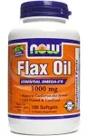 Now Foods Flax Oil - 100 softgels, 1000 mg