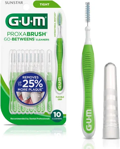 GUM-872H Sunstar Proxabrush Go-Betweens Cleaners Tight 10 Count