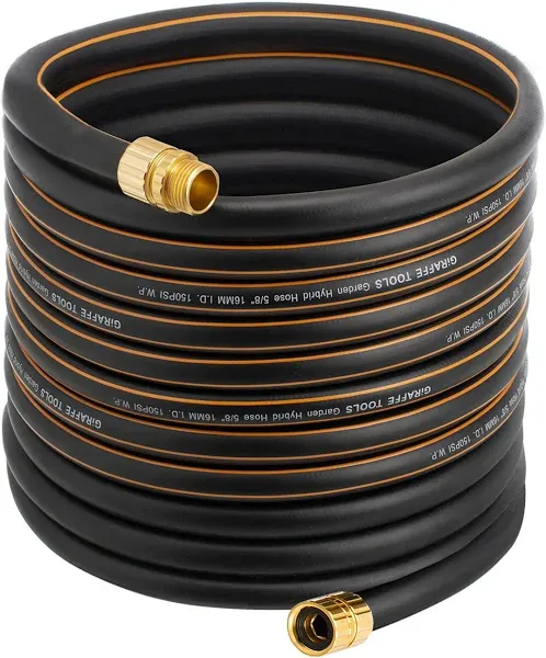 Giraffe Hybrid Leader Hose 5/8&#034; x 15ft, Custom Length, NO 15FT Black and Orange