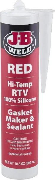 J-B Weld 31914 Red High Temperature RTV Silicone Gasket Maker and Sealant - 10.3 oz.