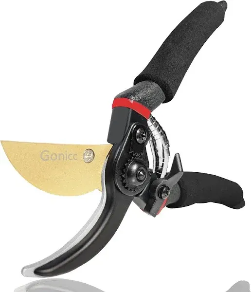 Gonicc 8" Professional Premium Titanium Bypass Pruning Shears (gpps-1003), Hand Pruners, Garden Clippers. Gonicc