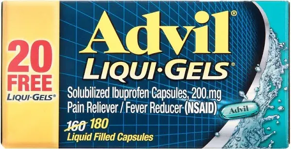 Advil Pain Reliever/Fever Reducer, 200 mg, Liquid Filled Capsules - 80 liquid filled capsules