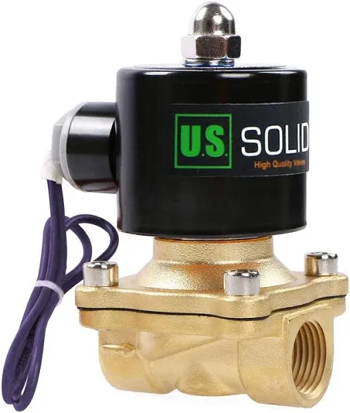 NEW NIB Brass Electric Solenoid Valve, 1/2&#034; 12V Air Water Valve Normally Closed