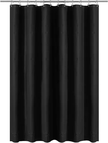 Barossa Design PEVA 8G Black Shower Curtain Liner with 6 Magnets, Heavy Duty & Waterproof-72" x 72"