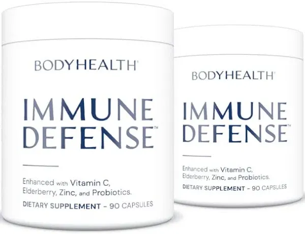 BodyHealth Immune Defense, Immune Support (90 Capsules), Elderberry with Zinc and Vitamin C for Adults, Immunity Boost with Echinacea, Astragalus and Probiotics