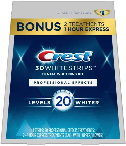 Crest 3D WHITESTRIPS - LEVELS 18 WHITER - RADIANT EXPRESS  *SALE* NEW &amp; SEALED 