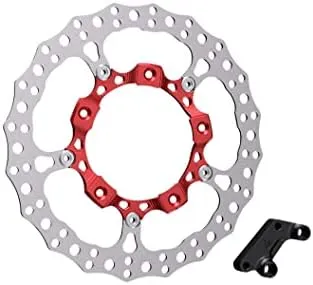 Arlen Ness Brake Rotor 14&#034; Red Front Right Red | Silver Big Brake 300-007