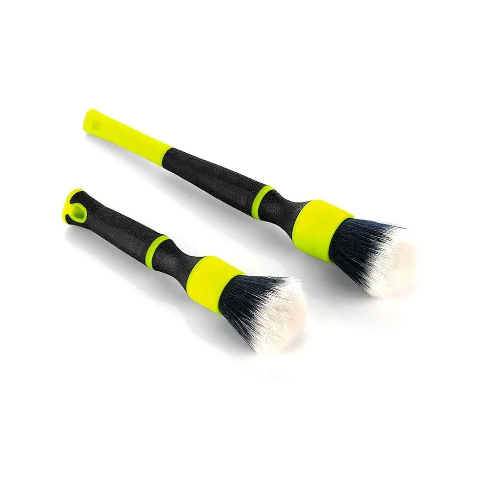 Detail Factory - TriGrip Ultra-Soft Detailing Brush Set - Scratch-Free Cleaning for Exterior, Interior Panels, Emblems, Badges, Gauges, Infotainment