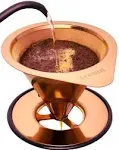 Pour Over Coffee Maker - Stainless Steel Coffee Dripper with Twill-Mesh Coffe...