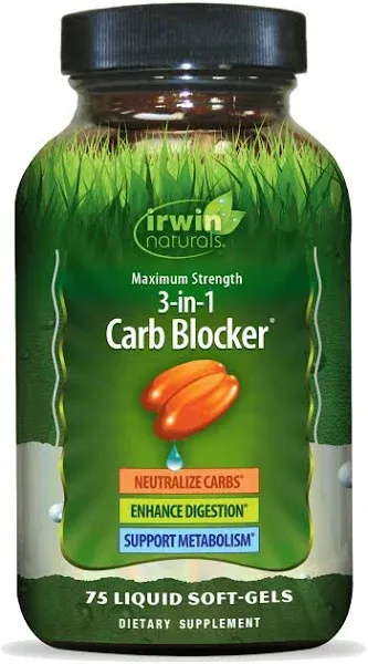 Irwin Naturals Maximum Strength 3-in-1 Carb Blocker