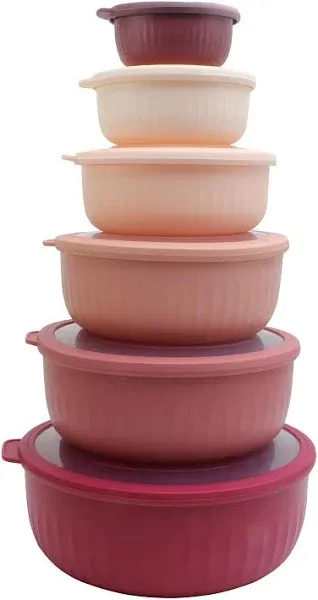 COOK with COLOR Prep Bowls with Lids Mixing Bowls Nesting Plastic Mixing Bowl Set with Lids