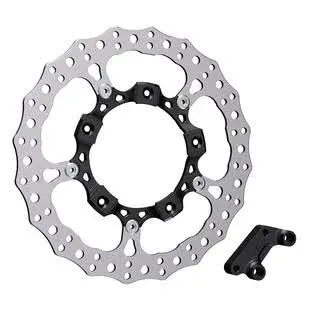 Arlen Ness Black Anodized Big Brake Full Floating Left Rotor Kit - 300-000