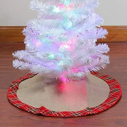 Northlight 20" Rustic Burlap Mini Christmas Tree Skirt