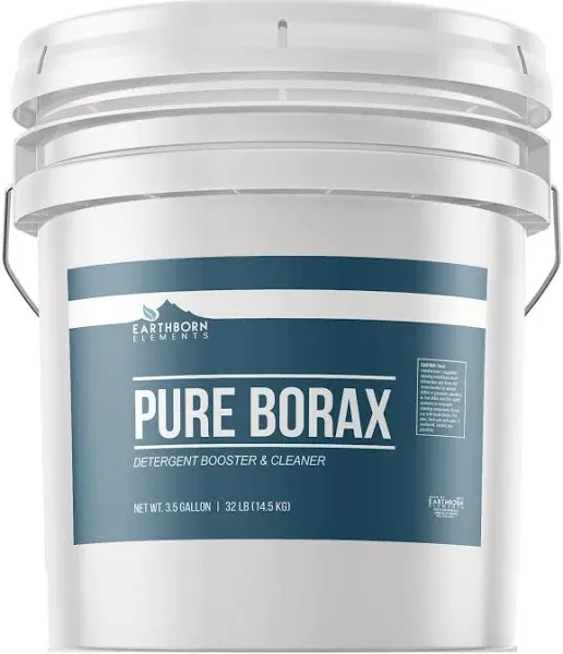 Earthborn Elements Borax Powder, Washing Soda, Soap Flakes (1 Gallon ea.) Multipurpose for cleaning & laundry, Resealable Bucket